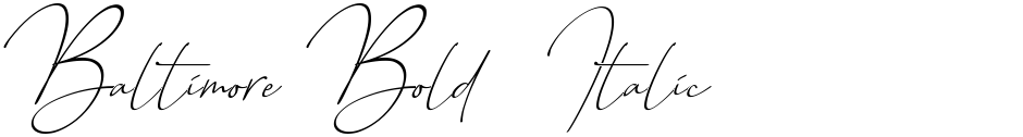 Baltimore Bold - ItalicDemo