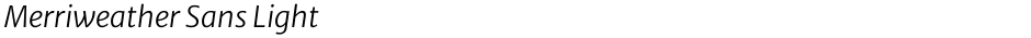 Merriweather Sans LightDemo