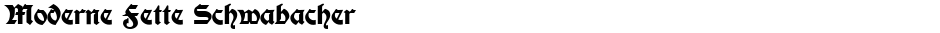 Moderne Fette SchwabacherDemo