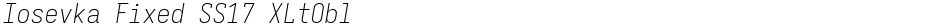 Iosevka Fixed SS17 XLtOblDemo