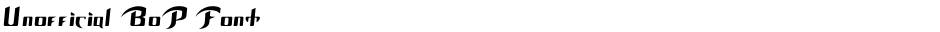 Unofficial BoP FontDemo