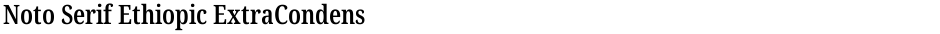 Noto Serif Ethiopic ExtraCondensed SemiBoldDemo