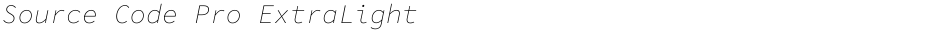 Source Code Pro ExtraLightDemo