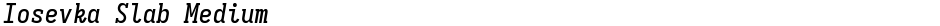 Iosevka Slab MediumDemo