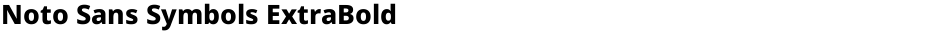 Noto Sans Symbols ExtraBoldDemo