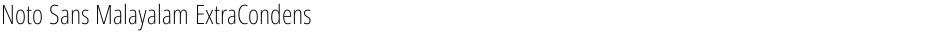 Noto Sans Malayalam ExtraCondensed ExtraLightDemo