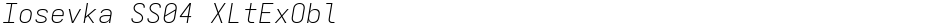 Iosevka SS04 XLtExOblDemo