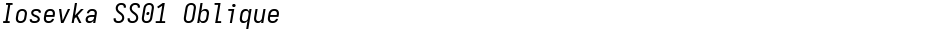 Iosevka SS01 ObliqueDemo
