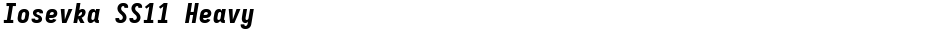 Iosevka SS11 HeavyDemo