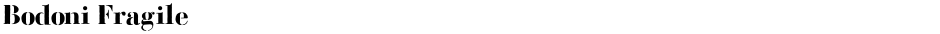 Bodoni FragileDemo