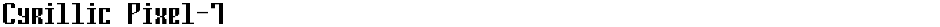 Cyrillic Pixel-7Demo