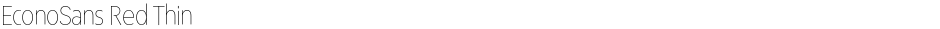 EconoSans Red ThinDemo