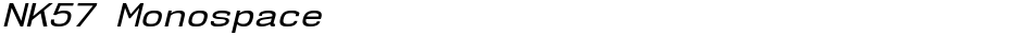 NK57 MonospaceDemo