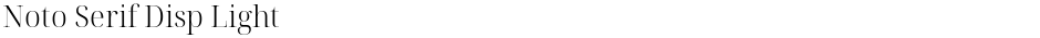 Noto Serif Disp LightDemo