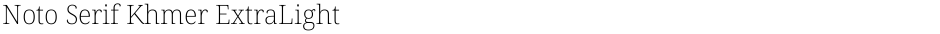 Noto Serif Khmer ExtraLightDemo