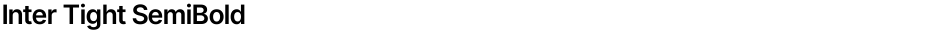 Inter Tight SemiBoldDemo
