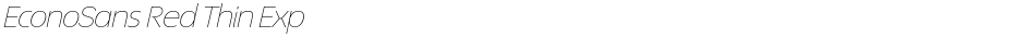 EconoSans Red Thin ExpDemo