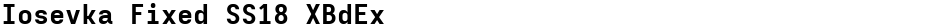 Iosevka Fixed SS18 XBdExDemo