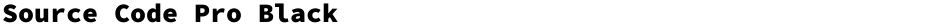 Source Code Pro BlackDemo