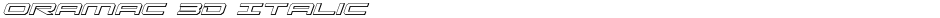 Oramac 3D ItalicDemo