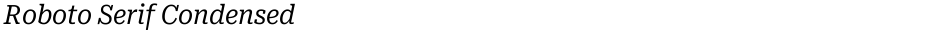 Roboto Serif CondensedDemo