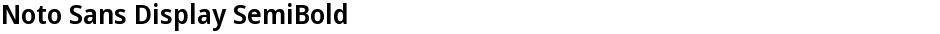 Noto Sans Display SemiBoldDemo