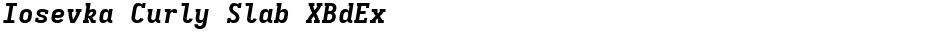 Iosevka Curly Slab XBdExDemo