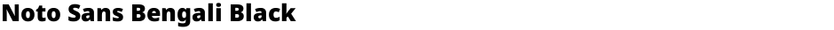 Noto Sans Bengali BlackDemo