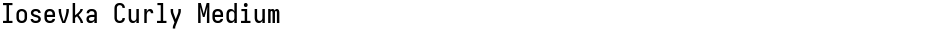 Iosevka Curly MediumDemo