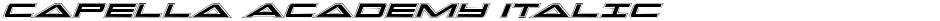 Capella Academy ItalicDemo