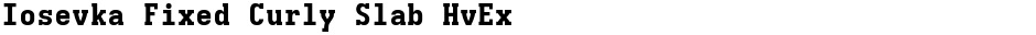 Iosevka Fixed Curly Slab HvExDemo