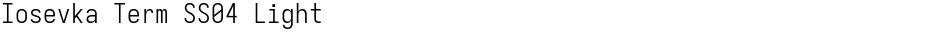 Iosevka Term SS04 LightDemo