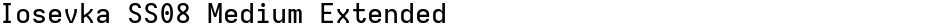 Iosevka SS08 Medium ExtendedDemo