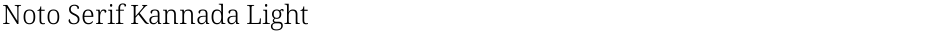 Noto Serif Kannada LightDemo