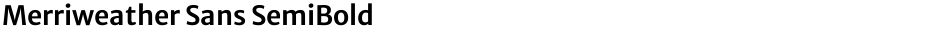 Merriweather Sans SemiBoldDemo