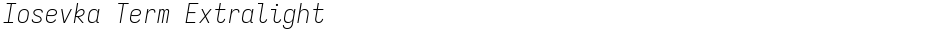 Iosevka Term ExtralightDemo