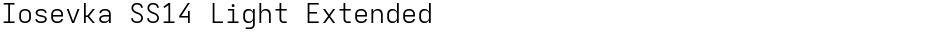 Iosevka SS14 Light ExtendedDemo