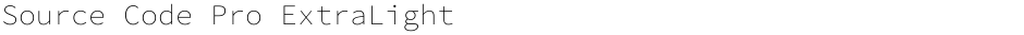 Source Code Pro ExtraLightDemo
