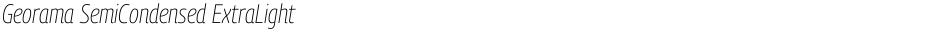 Georama SemiCondensed ExtraLightDemo