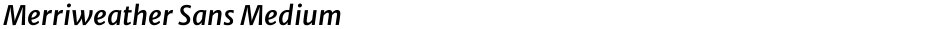 Merriweather Sans MediumDemo