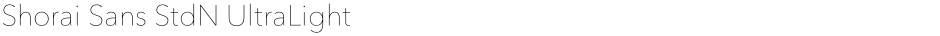 Shorai Sans StdN UltraLightDemo