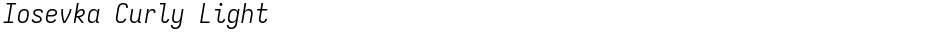 Iosevka Curly LightDemo