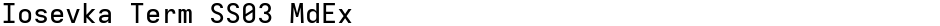 Iosevka Term SS03 MdExDemo