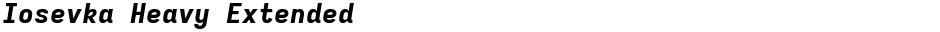 Iosevka Heavy ExtendedDemo
