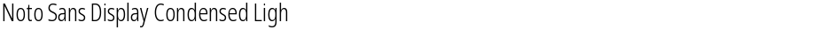 Noto Sans Display Condensed LightDemo
