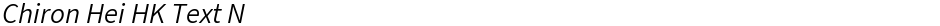 Chiron Hei HK Text NDemo