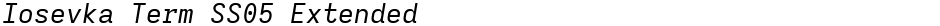 Iosevka Term SS05 ExtendedDemo