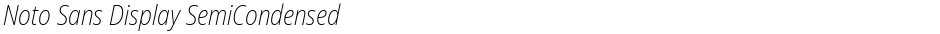 Noto Sans Display SemiCondensed ExtraLightDemo