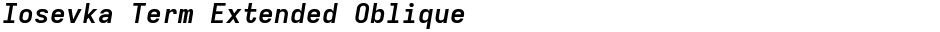 Iosevka Term Extended ObliqueDemo