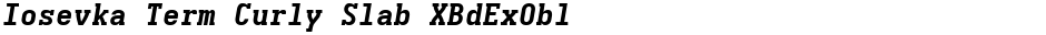 Iosevka Term Curly Slab XBdExOblDemo